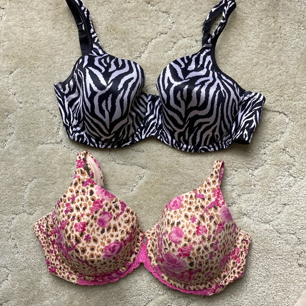 Black and White Zebra Print Full-Coverage Bras  playtex brand